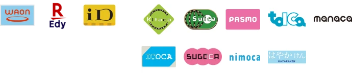 WAON REdy iD Kitaca Suica PASMO TOICA manaca ICOCA SUGOCA nimoca はやかけん