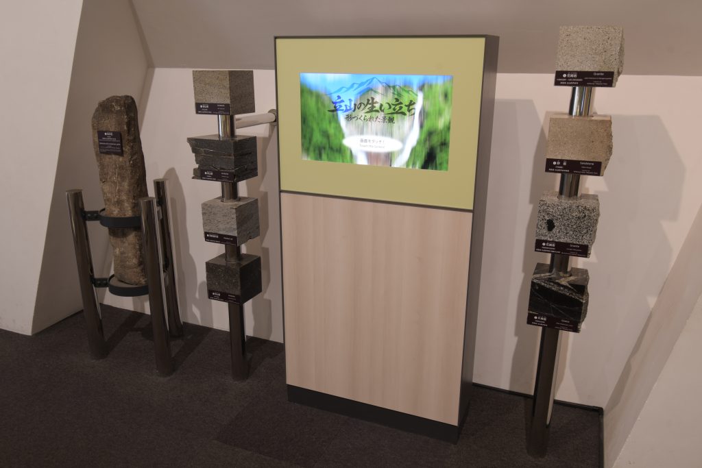 タッチパネルディスプレイ「立山の生い立ち」